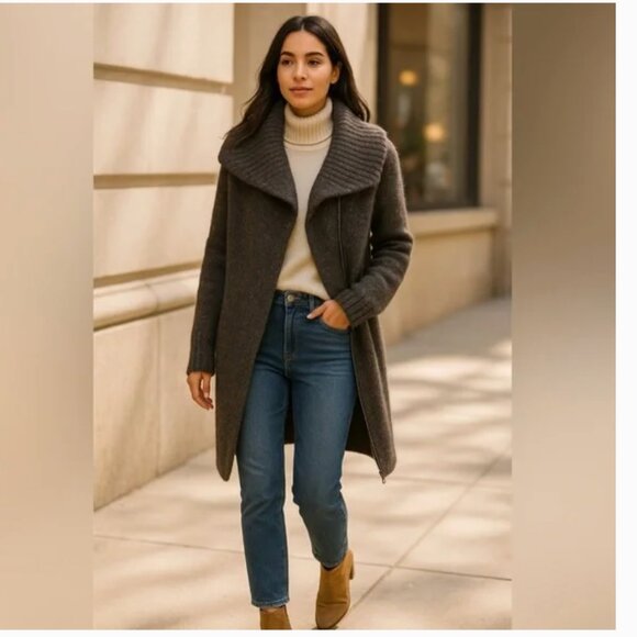 Joie Sweaters - Joie Alpaca Wool Blend Zip Sweater Cardigan